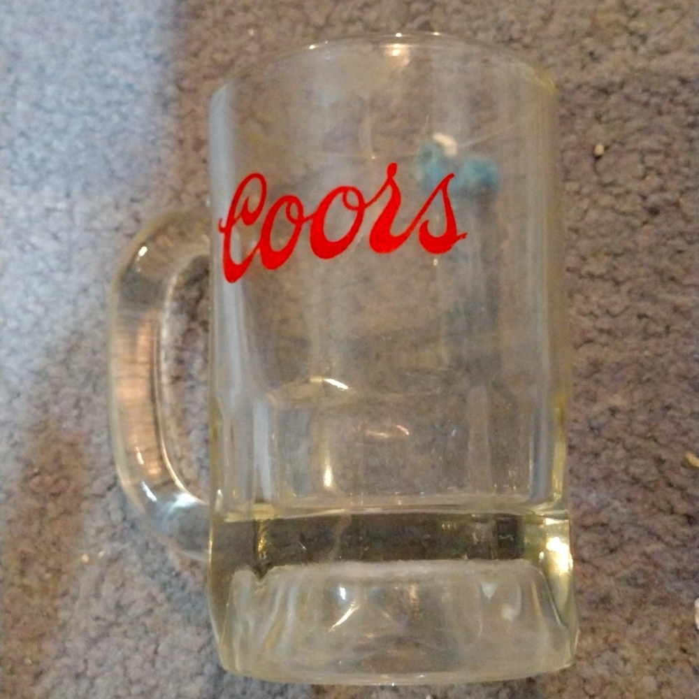 coors clear glass mug